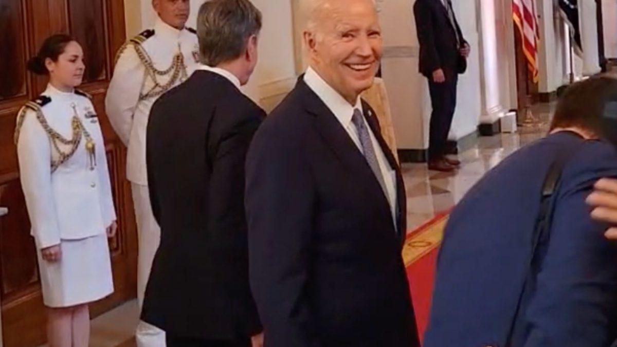 Biden chuckles when asked about bribery allegations from time as vice president